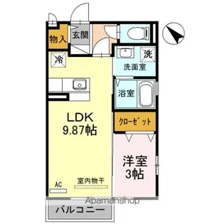 ボン ヴィラージュ【1階】の間取り