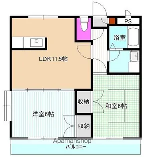 ヴェルデ【202号室】の間取り