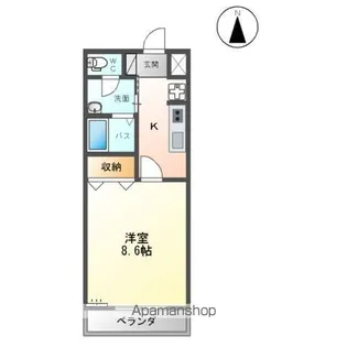 メルヴェーユ新成A【206号室】の間取り