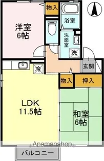 リリーズ’96 A棟【2階】の間取り