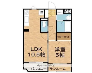 ベルカント【105号室】の間取り