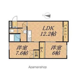 山上マンション【1階】の間取り