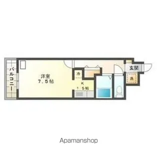 イーストフェアリー【407号室】の間取り