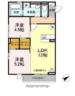 フォレストコート【301号室】の間取り