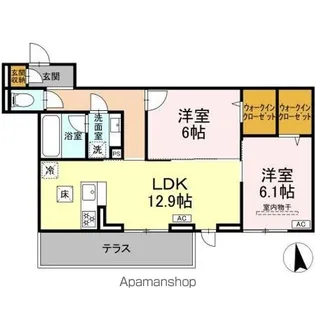 ルボワ エスト【1階】の間取り