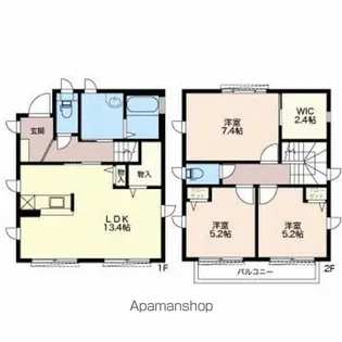 長野県松本市元町1丁目【一戸建】の間取り