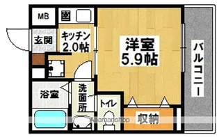 プラース中百舌鳥【3階】の間取り