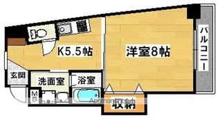 ウイングなかもず【7階】の間取り