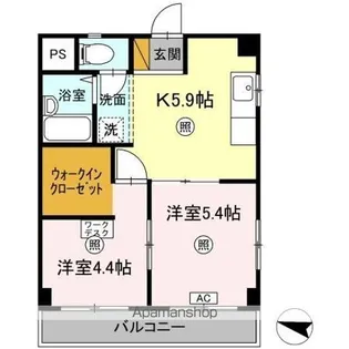 ハートリーフレジデンス【2階】の間取り