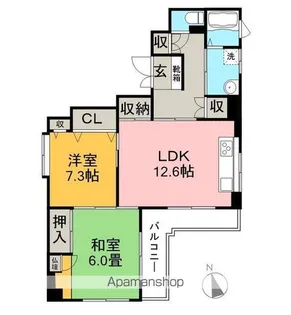 メゾン るふる【7階】の間取り