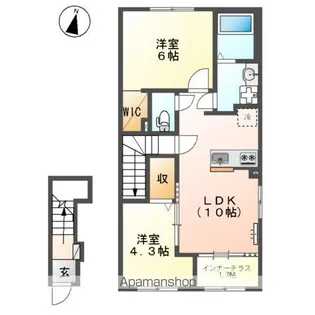 ベル・ドゥ・ジャルダン【2階】の間取り
