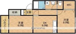 ソレジオ【201号室】の間取り