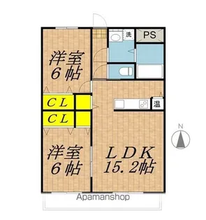 合歓の小庭【103号室】の間取り