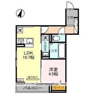DーROOM笹口【3階】の間取り