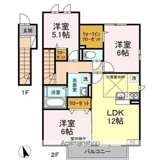 サンシャイン【2階】の間取り