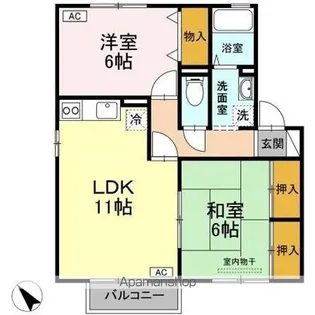 セジュール瑞穂 A棟【A202号室】の間取り