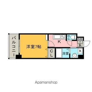 エンクレスト天神CLASS【6階】の間取り