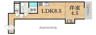 グランシエル王寺Ⅱ【1階】の間取り