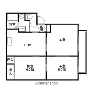 グリーンルーフ【101号室】の間取り