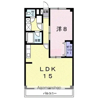 シティハイツ花崎【2階】の間取り
