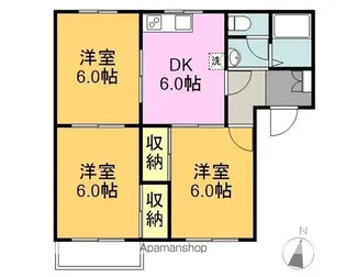 タウニー山田D【2階】の間取り