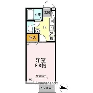 セジュール・栗林南【2階】の間取り