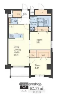 ヴィッラ アプリーレ 西新南【10階】の間取り