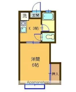 コーポ鎌田A【1階】の間取り