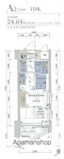 エステムプラザ横濱関内【6階】の間取り