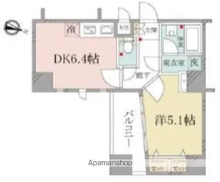 デュオスカーラ阿佐ヶ谷Ⅱ【4階】の間取り