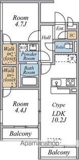 リブリ・フォンテーヌ【1階】の間取り