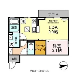 セレッソ城北【1階】の間取り