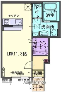 WICKⅡ【103号室】の間取り