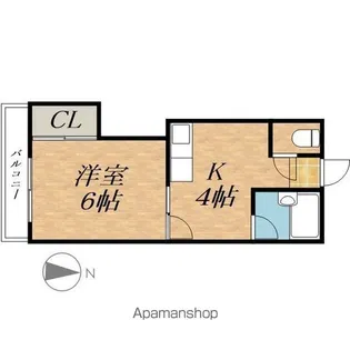 クレス東2条【2階】の間取り