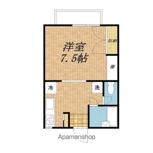 ワタベコーポ【23号室】の間取り