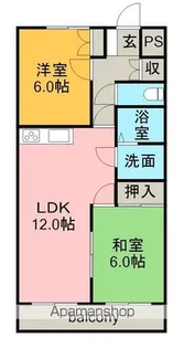 プレステイジ清水【5階】の間取り