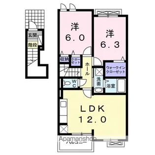 ル・メリディアンA【2階】の間取り