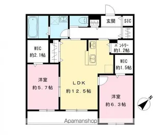 エリーナウエスト【202号室号室】の間取り