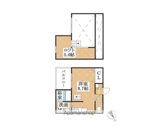 LUCK【105号室】の間取り