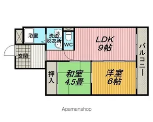ヴィラ庄内【4階】の間取り