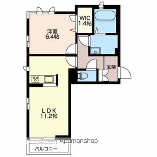 ディアコートまるも【1階】の間取り