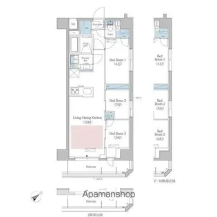 東京都新宿区早稲田町【マンション】の間取り