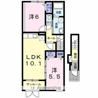 エスペランサⅠ【2階】の間取り