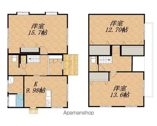 上郷別府貸家【1号室】の間取り