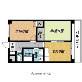 ハートランド栄町【1階】の間取り