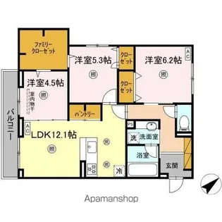 アミティエY【2階】の間取り