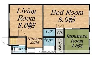 グリーンパーク【3階】の間取り