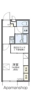 レオパレスマリン王ノ瀬【101号室】の間取り