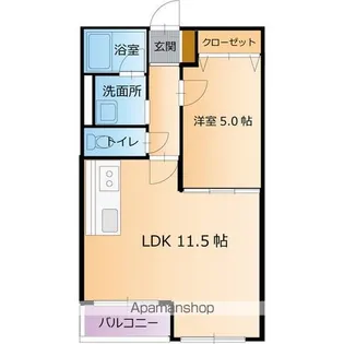 HEARTFULCLIO【201号室】の間取り