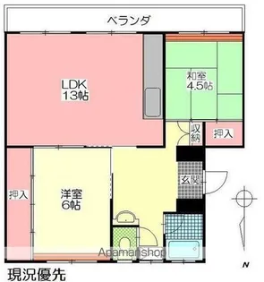 岩田材木ビル【303号室】の間取り
